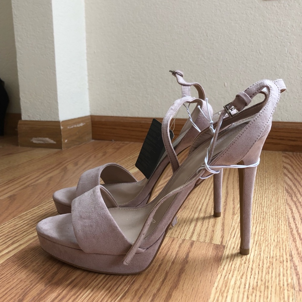 Tan high heels